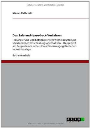 Das Sale-and-lease-back-Verfahren de Marcus Vollbrecht