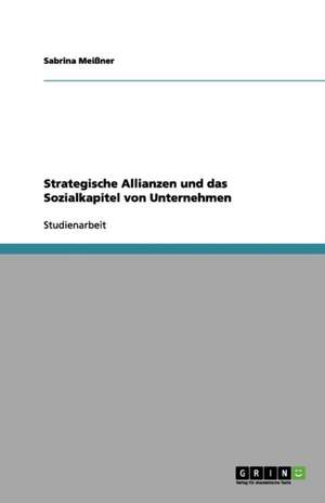 Strategische Allianzen und das Sozialkapitel von Unternehmen de Sabrina Meißner