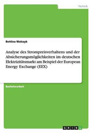 Analyse des Strompreisverhaltens und der Absicherungsmöglichkeiten im deutschen Elektrizitätsmarkt am Beispiel der European Energy Exchange (EEX) de Bettina Walczyk