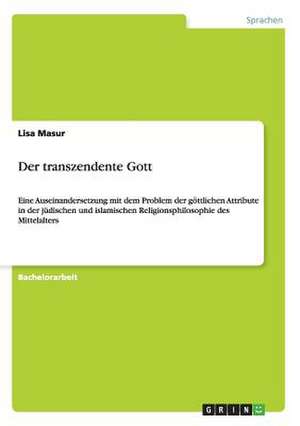 Der transzendente Gott de Lisa Masur