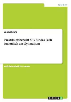 Praktikumsbericht SP3 für das Fach Italienisch am Gymnasium de Alida Ziehm