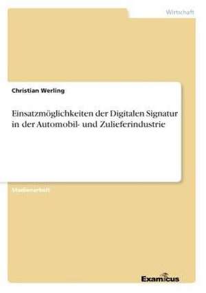 Einsatzmoglichkeiten Der Digitalen Signatur in Der Automobil- Und Zulieferindustrie: La Version del Parametro del Sujeto Nulo En Rizzi (1986) de Christian Werling