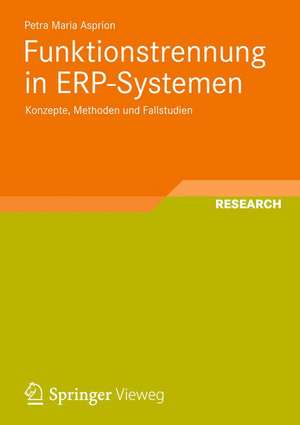 Funktionstrennung in ERP-Systemen: Konzepte, Methoden und Fallstudien de Petra Maria Asprion