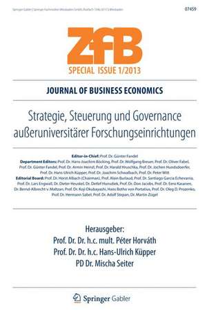 Strategie, Steuerung und Governance außeruniversitärer Forschungseinrichtungen de Péter Horváth