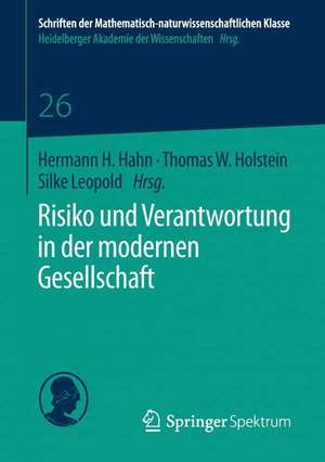 Risiko und Verantwortung in der modernen Gesellschaft de Hermann H. Hahn