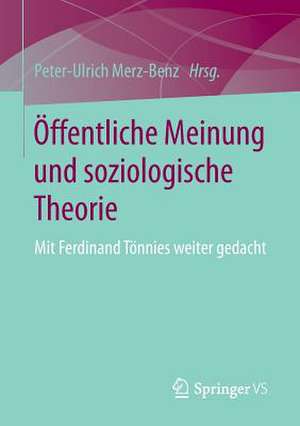 Öffentliche Meinung und soziologische Theorie: Mit Ferdinand Tönnies weiter gedacht de Peter-Ulrich Merz-Benz