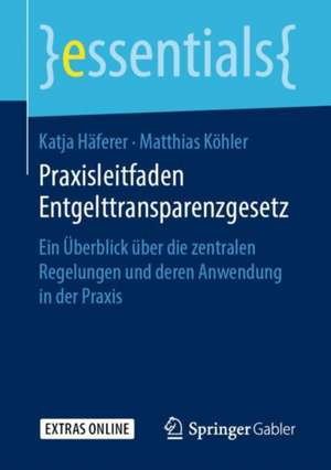 Praxisleitfaden Entgelttransparenzgesetz: Ein Überblick über die zentralen Regelungen und deren Anwendung in der Praxis de Katja Häferer