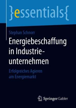 Energiebeschaffung in Industrieunternehmen: Erfolgreiches Agieren am Energiemarkt de Stephan Schnorr