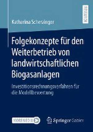 Folgekonzepte für den Weiterbetrieb von landwirtschaftlichen Biogasanlagen: Investitionsrechnungsverfahren für die Modellbewertung de Katharina Scherzinger