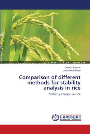 Comparison of different methods for stability analysis in rice de Dinesh Parmar