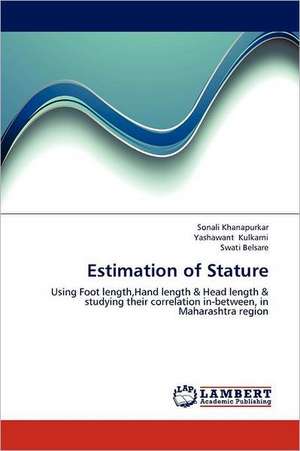 Estimation of Stature de Sonali Khanapurkar