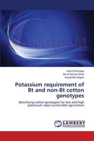 Potassium requirement of Bt and non-Bt cotton genotypes de Kashif Ali Kubar