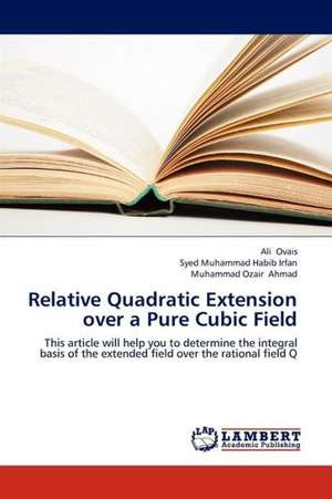 Relative Quadratic Extension over a Pure Cubic Field de Ovais Ali