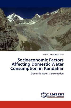 Socioeconomic Factors Affecting Domestic Water Consumption in Kandahar de Balakarzai Abdul Tawab