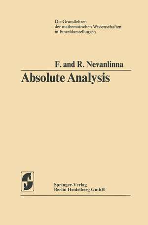 Absolute Analysis de Frithjof Nevanlinna