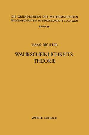 Wahrscheinlichkeitstheorie de Hans Richter