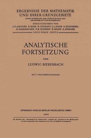 Analytische Fortsetzung de Ludwig Bieberbach