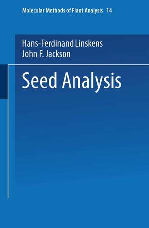 Seed Analysis de Hans-Ferdinand Linskens