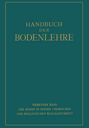 Der Boden in Seiner Chemischen und Biologischen Beschaffenheit de E. Blanck