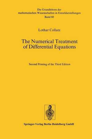 The Numerical Treatment of Differential Equations de Lothar Collatz