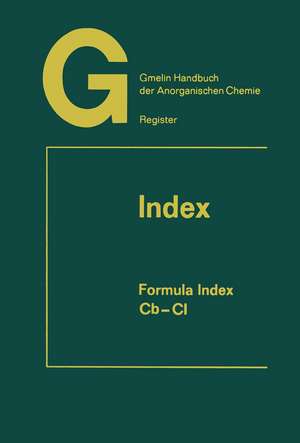 Gmelin Handbuch der Anorganischen Chemie: Index de Rudolf Warncke