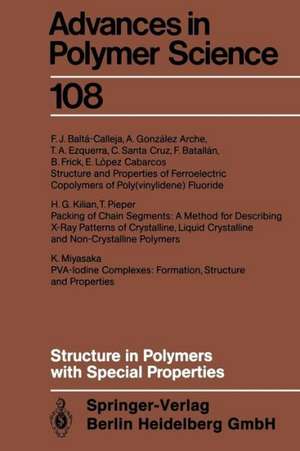 Structure in Polymers with Special Properties de H.G. Zachmann