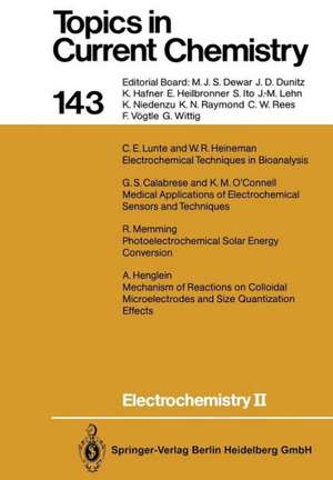 Electrochemistry II de Eberhard Steckhan