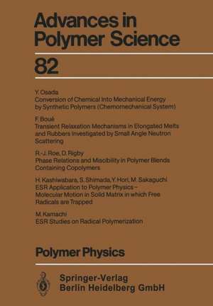 Polymer Physics de Francois Boue