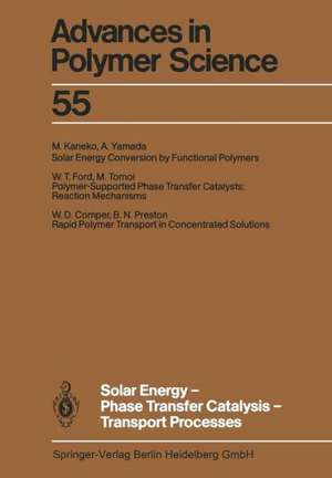 Solar Energy-Phase Transfer Catalysis-Transport Processes de W.D. Comper