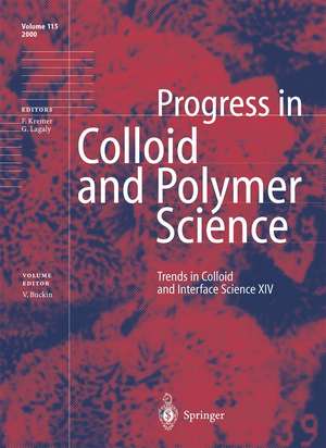 Trends in Colloid and Interface Science XIV de Vitaly Buckin