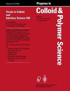 Trends in Colloid and Interface Science VIII de R.H. Ottewill