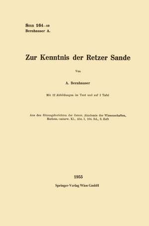 Zur Kenntnis der Retzer Sande de Augustin Bernhauser