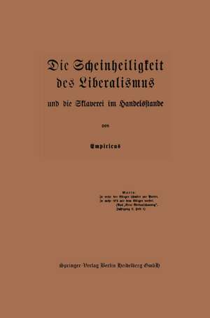 Die Scheinheiligkeit des Liberalismus und die Sklaverei im Handelsstande de NA Empiricus