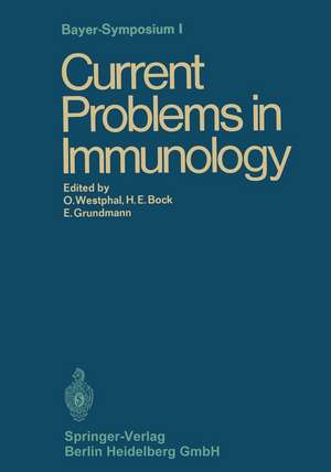 Current Problems in Immunology de Hans Erhard Book