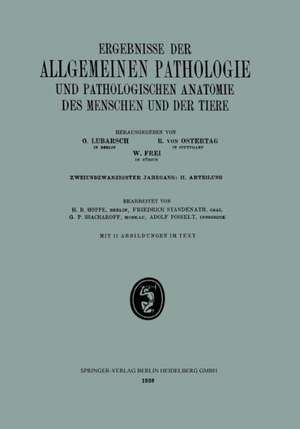 Ergebnisse der Allgemeinen Pathologie und Pathologischen Anatomie des Menschen und der Tiere: Zweiundzwanzigster Jahrgang: II. Abteilung de H. B. Hoppe