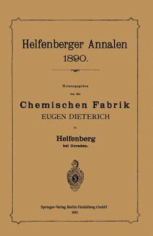 Helfenberger Annalen 1890: Chemischen Fabrik de Chemischen Fabrik