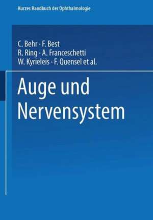 Auge und Nervensystem de Carl Julius Peter Behr