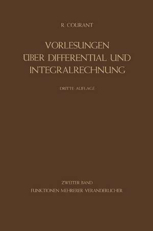 Funktionen Mehrerer Veränderlicher de Richard Courant