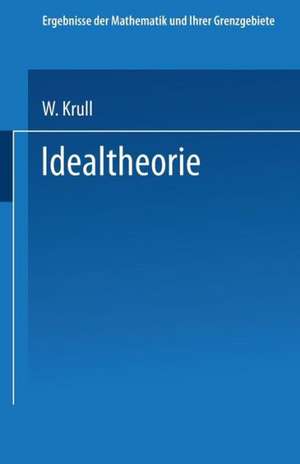 Idealtheorie de Wolfgang Krull