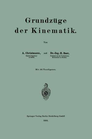 Grundzüge der Kinematik de Arthur Christmann