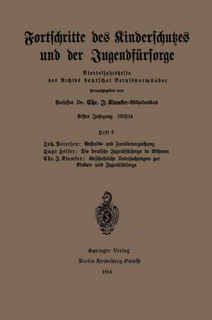 Fortschritte des Kinderschutzes und der Jugendfürsorge de Joh. Betersen