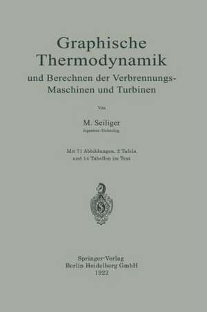 Graphische Thermodynamik und Berechnen der Verbrennungs-Maschinen und Turbinen de Myron Seiliger