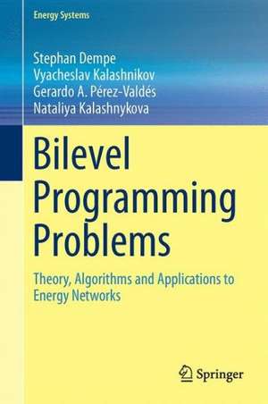 Bilevel Programming Problems: Theory, Algorithms and Applications to Energy Networks de Stephan Dempe