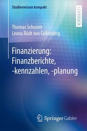 Finanzierung: Finanzberichte, -kennzahlen, -planung de Thomas Schuster