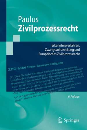 Zivilprozessrecht: Erkenntnisverfahren, Zwangsvollstreckung und Europäisches Zivilprozessrecht de Christoph G. Paulus