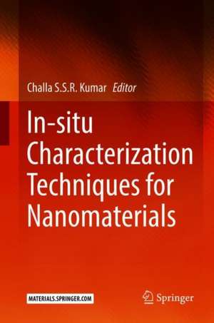 In-situ Characterization Techniques for Nanomaterials de Challa S. S. R. Kumar