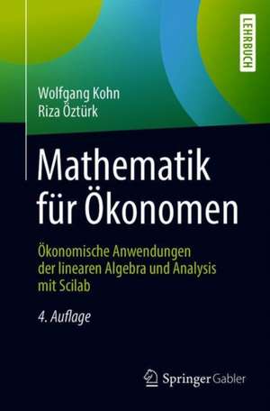 Mathematik für Ökonomen: Ökonomische Anwendungen der linearen Algebra und Analysis mit Scilab de Wolfgang Kohn