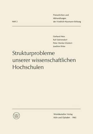 Strukturprobleme unserer wissenschaftlichen Hochschulen de Gerhard Hess