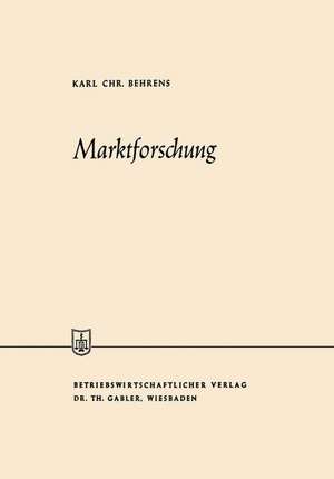 Marktforschung de Karl Christian Behrens