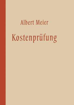 Kostenprüfung de Albert Meier